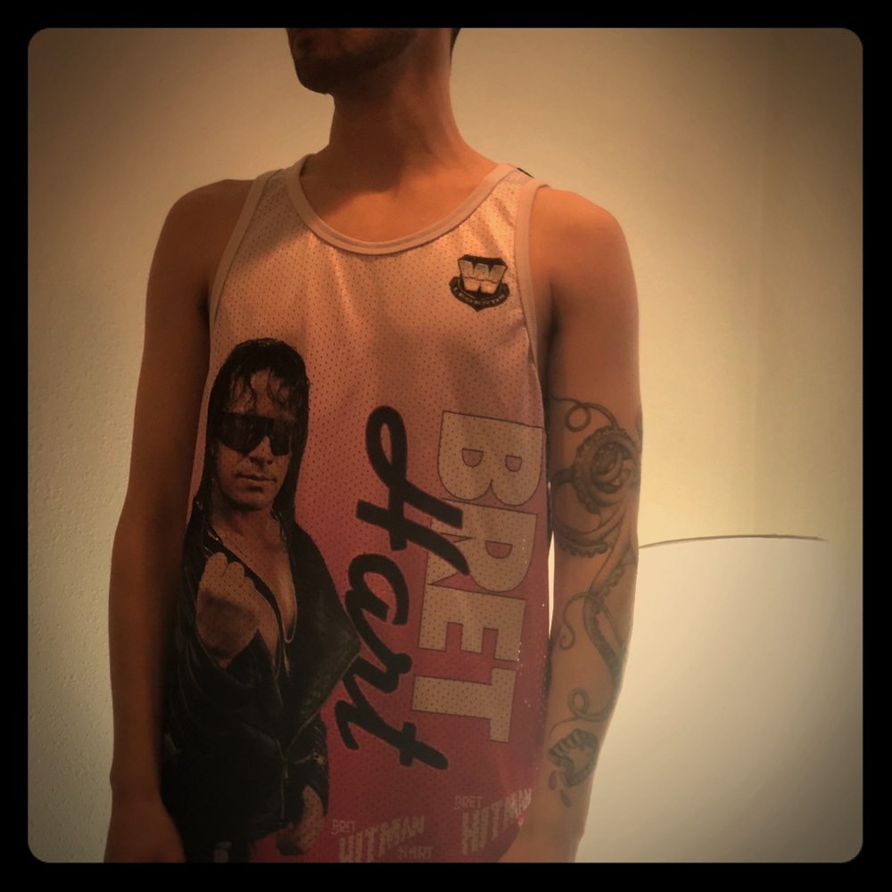 Brett Hart vintage tank top 90s wwe